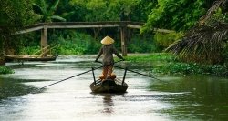 湄公河三角洲的清平风景
