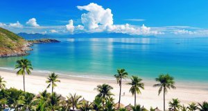 越南芽莊海灘的景象